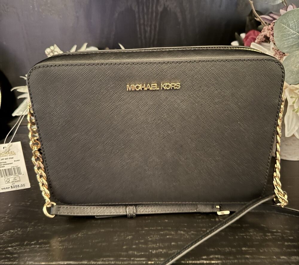 Michael Kors Jet Set Large Saffiano Leather Crossbody Bag